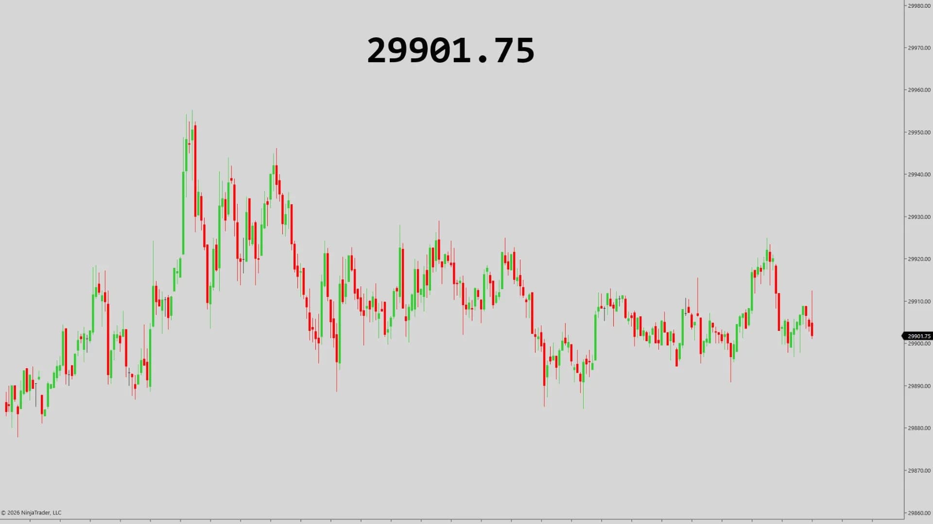 DS Chart Price — On a NinjaTrader 8 chart